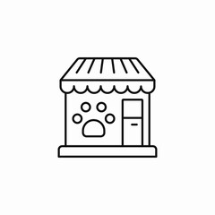pet store facade icon sign vector