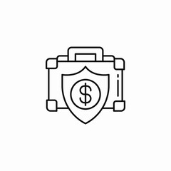 secure money case icon sign vector
