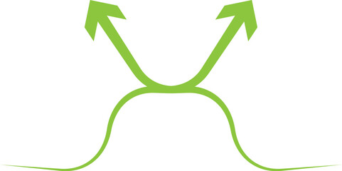 vector illustration of a man with arrows