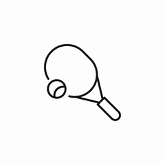 tennis racket and ball icon sign vector