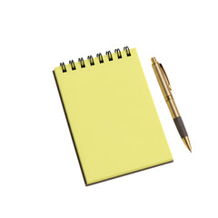 Yellow Notepad and Pen: Perfect for Note-Taking and Idea Generation