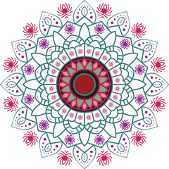 A colorful mandala design for coloring book