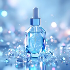 Cosmetic packaging with elegant sparkling background