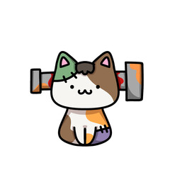 [Halloween Edition] Frankenstein - Calico cat