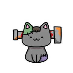 [Halloween Edition] Frankenstein - Russian Blue cat