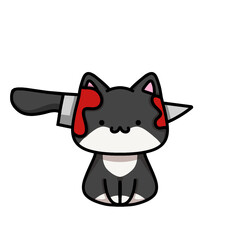 [Halloween Edition] Kitchen - Tuxedo cat