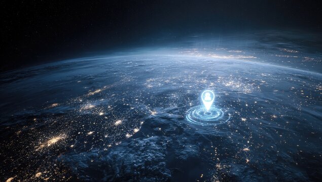 Global location point, digital overlay