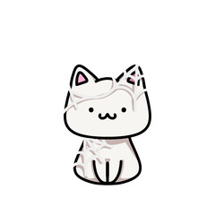 Obraz premium [Halloween Edition] Web - White cat