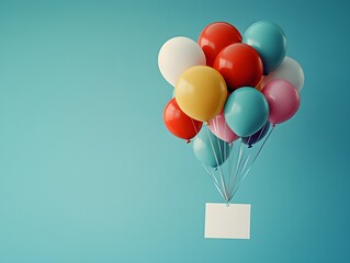 Colorful balloons carrying a message of kindness