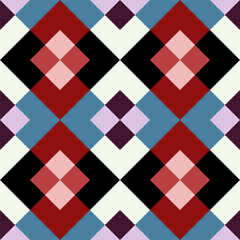 The scotch pattern is created from geometric shapes 