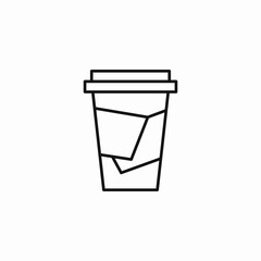 coffee cup fractal icon sign vector