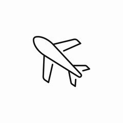 flying airplane passenger  icon sign vector
