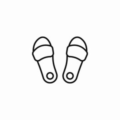 pair of slippers icon sign vector
