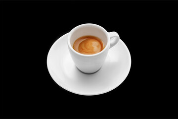 Coffee Cup Isolated on Black Background