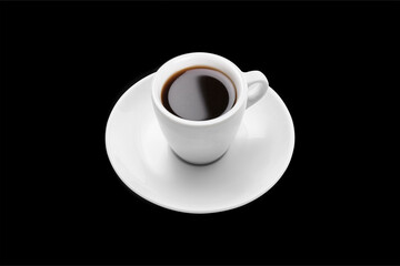 Coffee Cup Isolated on Black Background