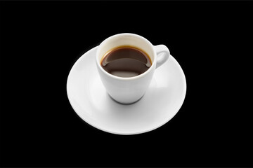 Coffee Cup Isolated on Black Background