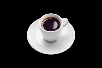 Coffee Cup Isolated on Black Background
