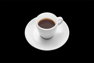 Coffee Cup Isolated on Black Background