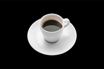 Coffee Cup Isolated on Black Background