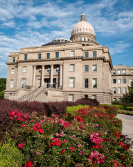 Flower rose garden at the Idaho State Capital