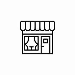 coffee shop storefront icon sign vector