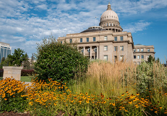 Flower garden at the Idaho State Capital