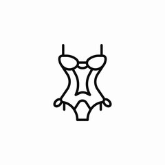 female swimsuit bikini icon sign vector