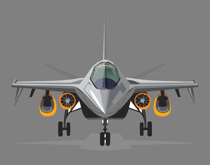 A classic biplane with a large propeller, a simple and professional illustration of an old aircraft  © firstcolor