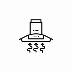 kitchen hood icon icon sign vector