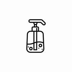 liquid soap dispenser icon sign vector