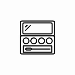 makeup palette mirror icon sign vector