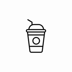 soda cup icon icon sign vector
