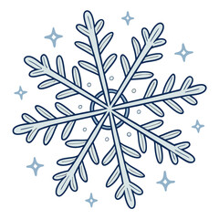 snowflake on white background