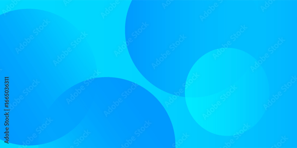 Wall mural abstract background blue with dynamic circle shape elements art modern