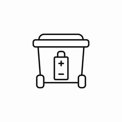 battery bin  icon sign vector