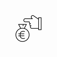 money demand euro icon sign vector