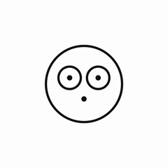 surprised face shocked icon sign vector