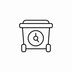 waste collection schedule icon sign vector