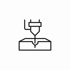 box carving tool icon sign vector