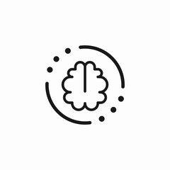 brain thinking dots icon sign vector