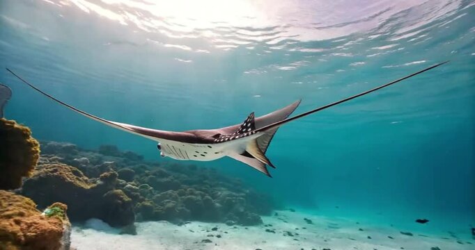 manta ray in the sea