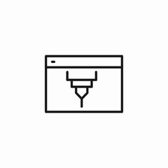 window laser tool icon sign vector