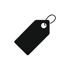 Black price tag with string label white