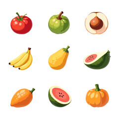 set of fruits