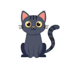Gray tabby cat with yellow eyes animal