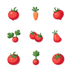 set of tomatoes