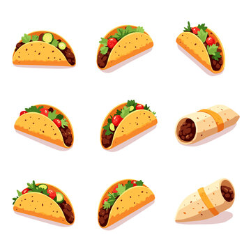 set of different kinds of Taccos