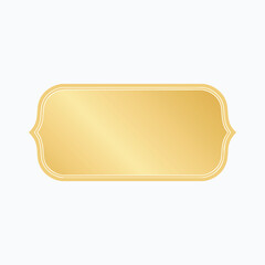 Ornate golden plaque with decorative border vector
