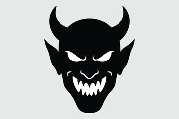 Menacing Devil Silhouette a Symbol of Evil and Mischief in Classic Halloween Imagery and Dark Fantasy Concepts