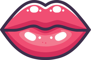 red lips vector